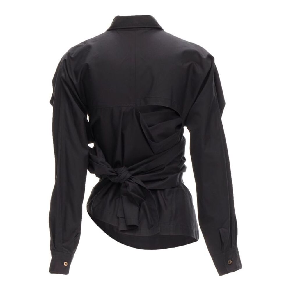 Comme Des Garcons Vintage 1980'S Deconstructed Wrap Bias Placket Cutout Shirt M - Picture 6 of 7
